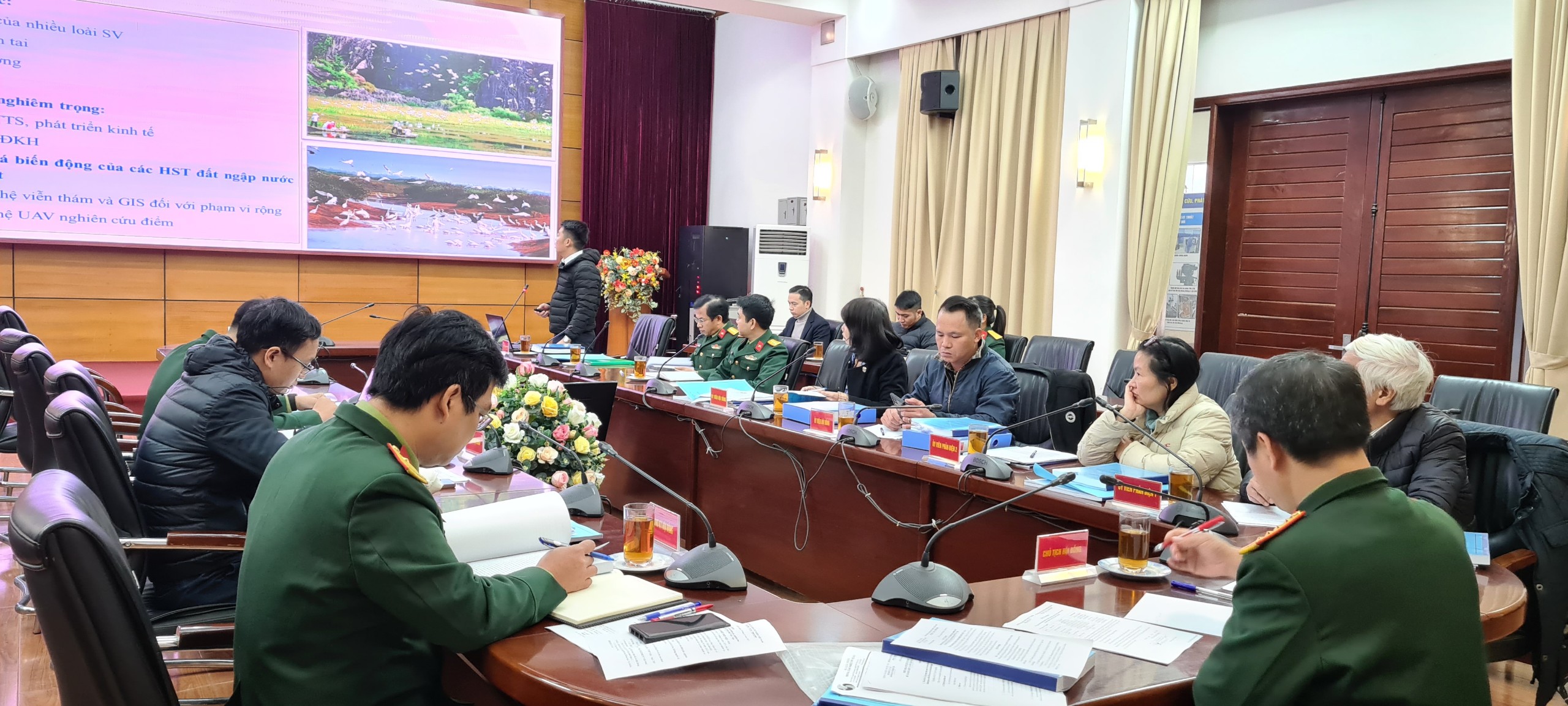 Nghiệm thu đề tài KH&CN nghiên cứu về ứng dụng công nghệ viễn thám và thiết bị bay không người lái đánh giá sự biến đổi của các hệ sinh thái đất ngập nước