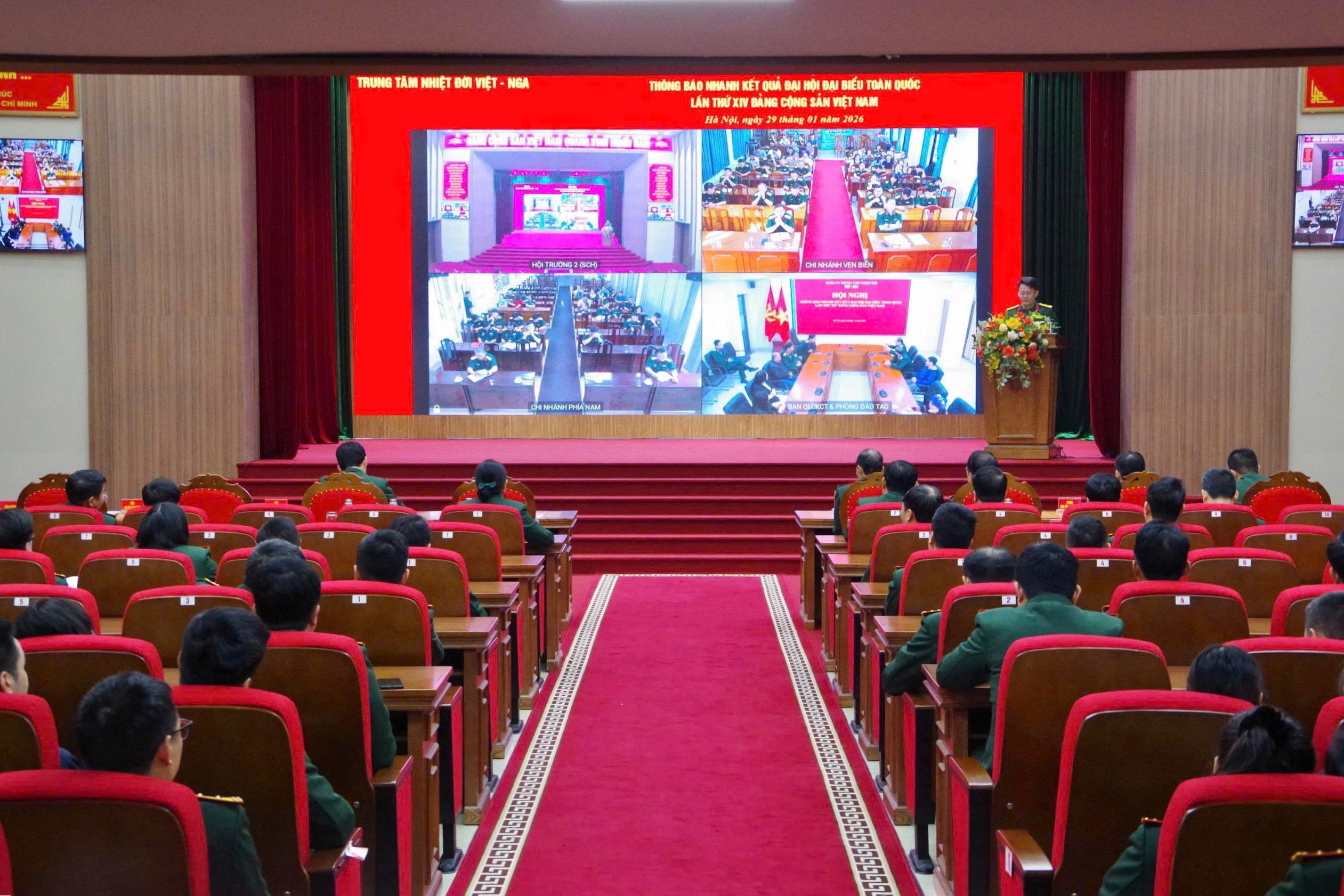 Trung tâm Nhiệt đới Việt - Nga thông báo nhanh kết quả Đại hội XIV của Đảng