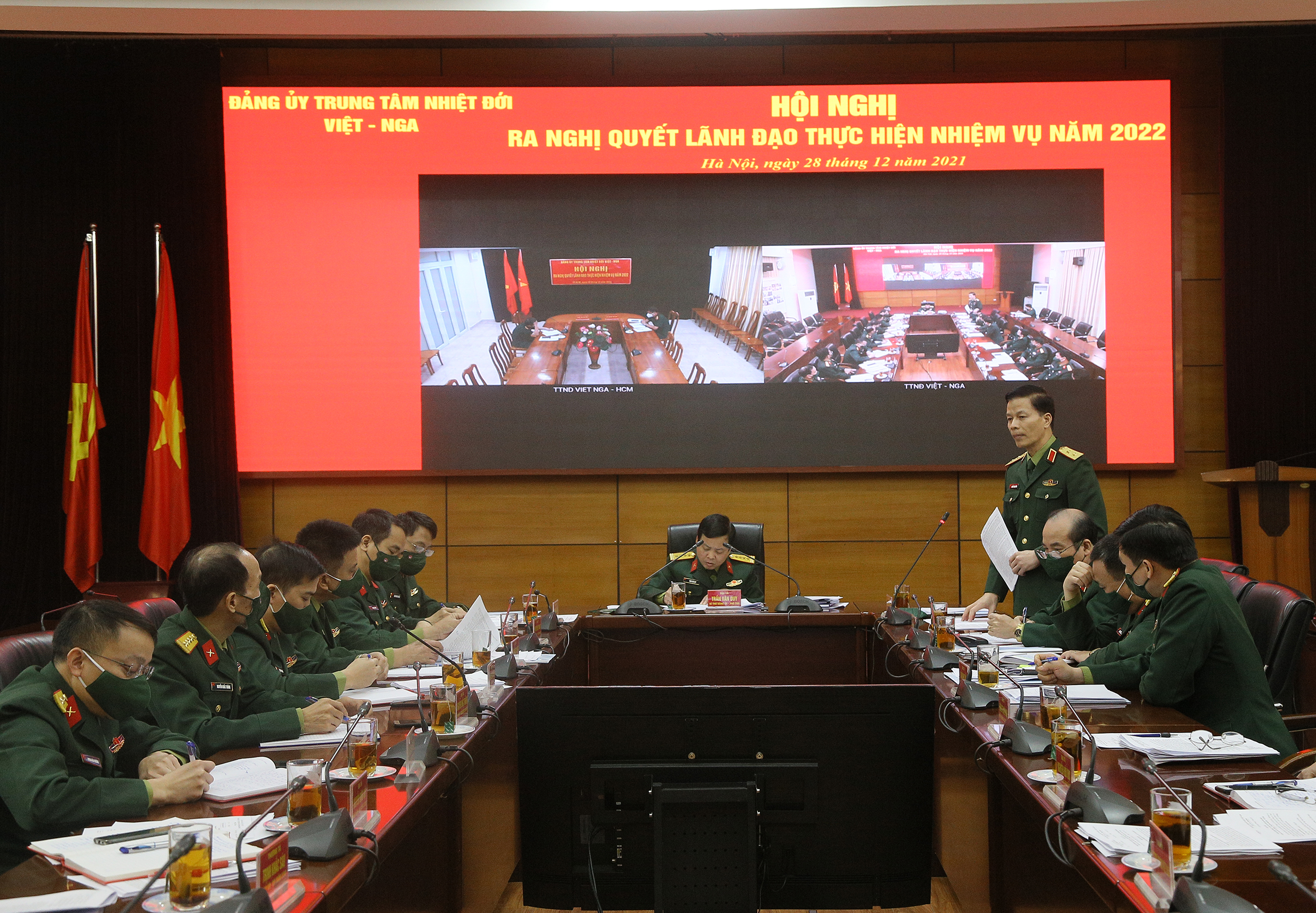 Đảng uỷ Trung tâm Nhiệt đới Việt - Nga tổ chức Hội nghị ra nghị quyết lãnh đạo thực hiện nhiệm vụ năm 2022