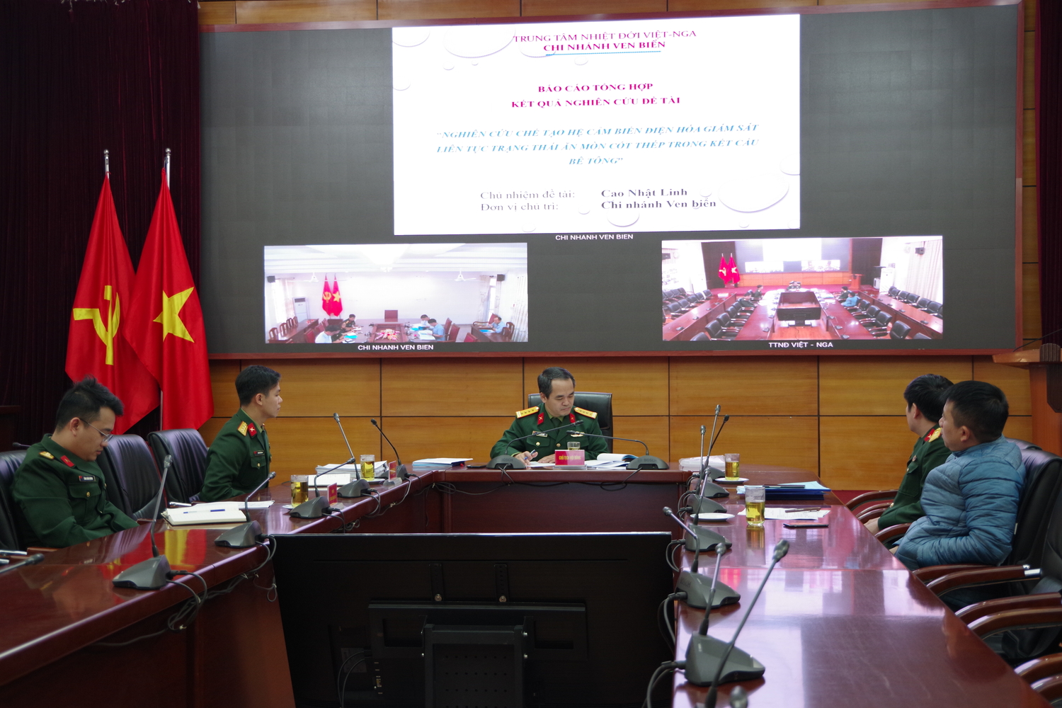 Nghiệm thu nhiệm vụ KH&CN cấp cơ sở về nghiên cứu chế tạo hệ cảm biến điện hóa giám sát liên tục trạng thái ăn mòn cốt thép trong kết cấu bê tông