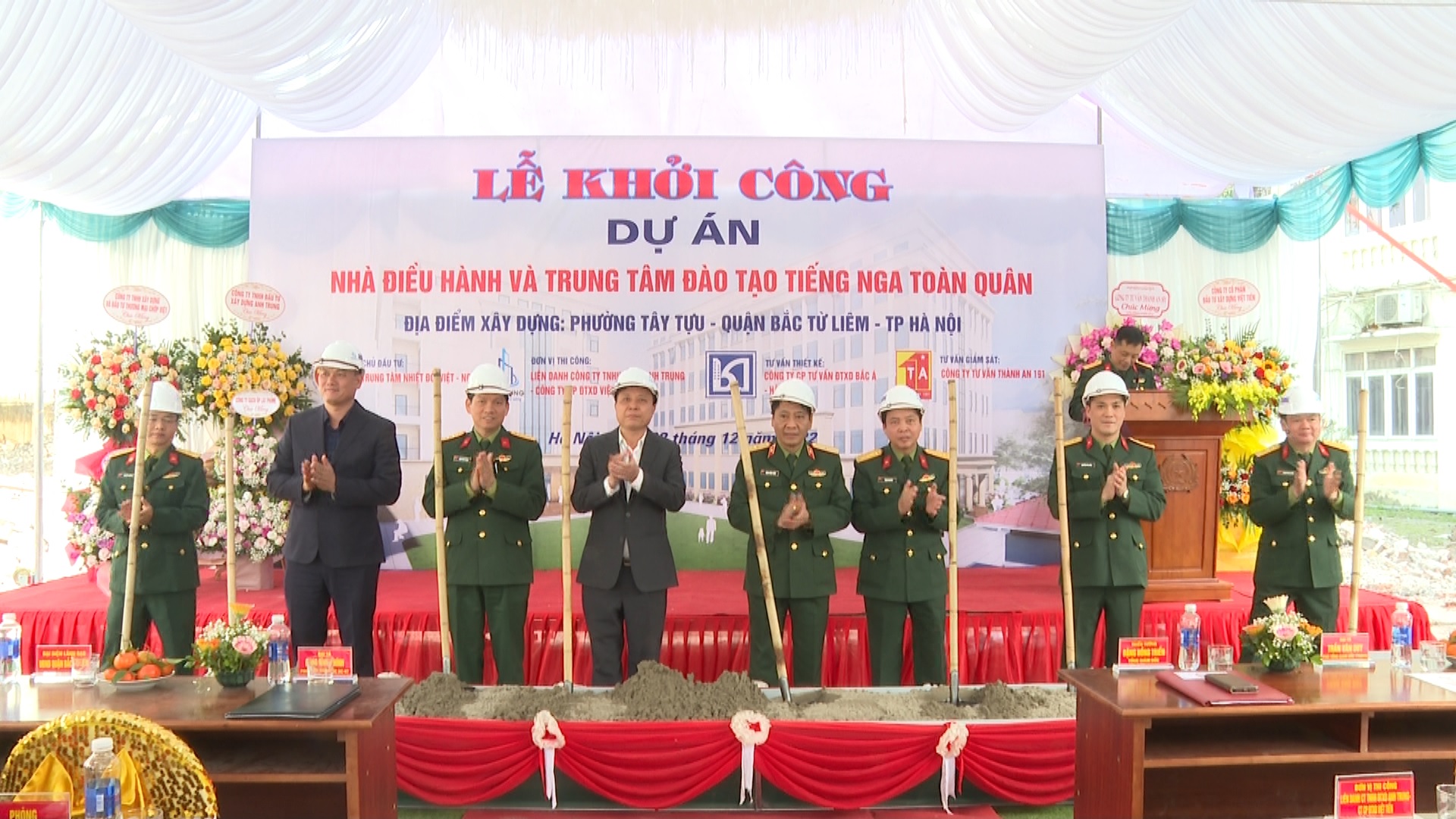 Khởi công xây dựng Nhà điều hành và Trung tâm đào tạo tiếng Nga toàn quân